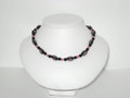 Black & Pink Flower Necklace (sold)