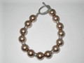 Bronze Pearl & Crystal Rondelle Bracelet