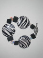 Zebra Coin & Crystal Bracelet (sold)