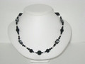 Zebra Print & Black Jade Necklace (sold)