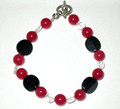 Malaysia Jade, Black, and Clear Bracelet (sold)