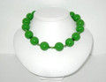 Large Round Green Choker Necklace (sold)