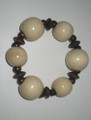 2 Toned Large Wood Stretch Bracelet (sold)