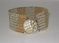 Gold & Silver Flat Herringbone Bracelet (sold)