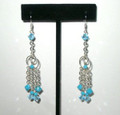Turquoise 4 Hoop Swarovski Crystal Earrings (sold)