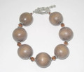 Chunky Mocha & Crystal Bracelet (sold)