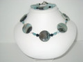 Large Round & Rectangle Amazonite Necklace & Bracelet Set