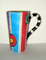 Multicolor Tall Stripes & Dots Mug
