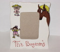 Personalized "The Burgener's" Horse & little girls Picture Frame