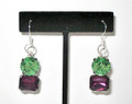Emerald & Amethyst Rhinestone Earrings (sold)