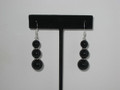 Triple Black Jade Earrings