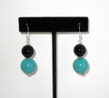 Black Jade & Aqua Earrings (sold)