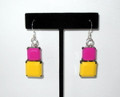 Pink & Yellow Rhinestone Earrings (sold)
