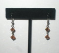 Double Bicone Smoked Topaz Earrings (sold)