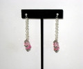 Double Rose Swarovski Crystal Chain Earrings (sold)