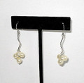 White Carat Pearl Drop Earrings