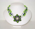 Margaritaville Triple Necklace with Vintage Rhinestone Pendant (sold)