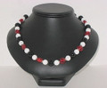 Red, White & Black Jade Necklace (sold)