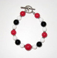 Red, White & Black Jade Bracelet (sold)