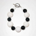 Black & Snow Quartz Bracelet