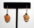 Porcelain Black Dog Earrings