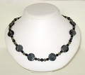 Grey Round and Hematite Neckace