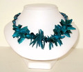 Funky Shape Teal Necklace
