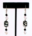 Zebra Drop Swarovski Earrings