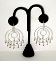 Multicolor Cornerless Cube Chandelier Hoops (sold)