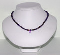 Purple Cultured Pearl Necklace with Teardrop