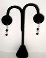 6mm Triple Bicone Jet & Swarovski Crystal Earrings