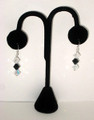 8mm Triple Bicone Crystal & Jet Swarovski Crystal Earrings