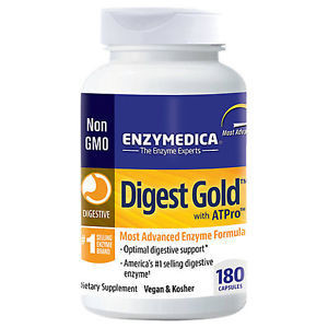 Enzymedica Digest Gold- Enzymes- 180 Caps- Plus 36 BONUS Capsules- ON Sale 