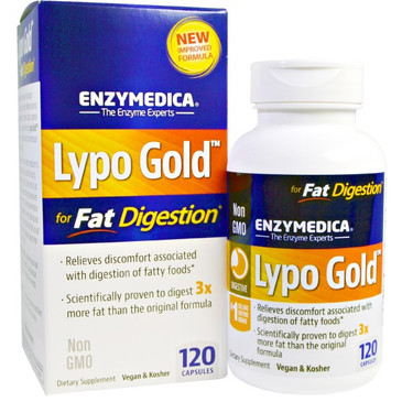 Lypo Gold- 120 Caps. For Fat Digestion. By Enzymedica.