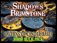 Shadows of Brimstone: Caverns of Cynder Bases 30mm BULK PACK (36 bases)