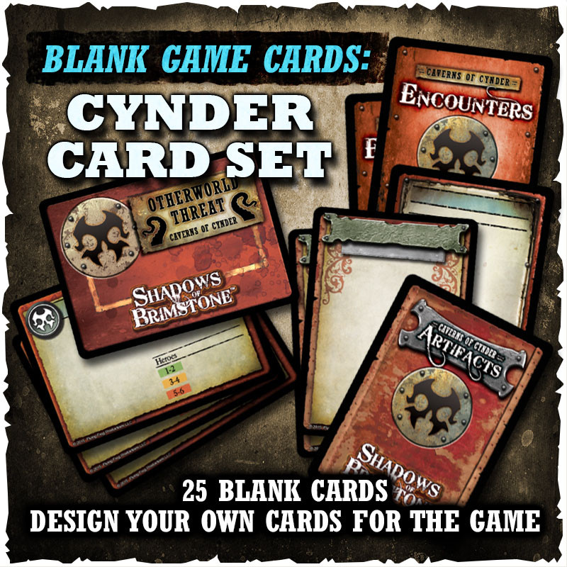 Shadows Of Brimstone Blank Cards Cynder Card Set Flying Frog