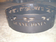Custom Personalized Campfire Fire Pit Ring CNC Plasma Cut from heavy gauge steel