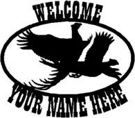 Pheasant personalized welcome sign. CNC Plasma Cut from heavy gauge steel.