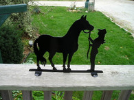 Cowgirl Horse Whisperer Mailbox Topper CNC Plasma Cut from 14ga steel.