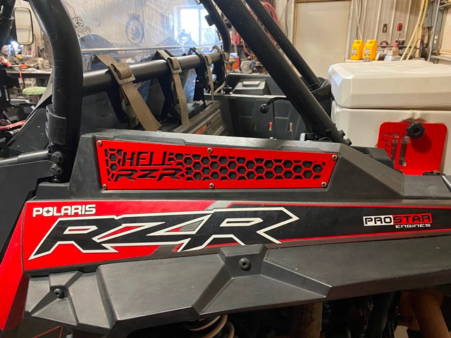 Aluminum Air Intake Covers For Polaris RZR XP 1000 2014-2023 - Black Frog Skin Protector Mesh