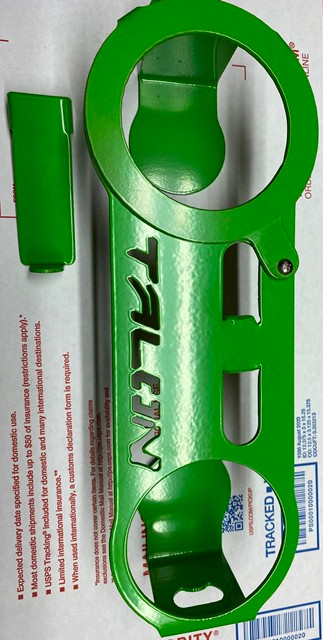 RZR GRAB HANDLE DRINK CUP HOLDER "HELL RZR" THEME POWDER COATED LIME SQUEEZE
