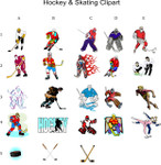 Hockey and Skating Clipart
