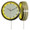 15.5" Single Neon yellow wall clock.  We can customize the face to suit your needs. Have a picture of a classic car, favorite pet, person, or scene, we can insert that as the clock face. Makes a great personal gift.