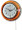 14.5" Double Neon orange/white wall clock.  We can customize the face to suit your needs. Have a picture of a classic car, favorite pet, person, or scene, we can insert that as the clock face. Makes a great personal gift.