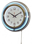 14.5" Double Neon blue/white wall clock.  We can customize the face to suit your needs. Have a picture of a classic car, favorite pet, person, or scene, we can insert that as the clock face. Makes a great personal gift.