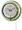14.5" Double Neon green/white wall clock.  We can customize the face to suit your needs. Have a picture of a classic car, favorite pet, person, or scene, we can insert that as the clock face. Makes a great personal gift.