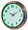 17 "Single Neon green wall clock.  We can customize the face to suit your needs. Have a picture of a classic car, favorite pet, person, or scene, we can insert that as the clock face. Makes a great personal gift.