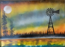 Windmill Sunset - sunset in other colors