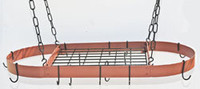 Rogar Hammered Bronze Oval Rack with Black Accessories
