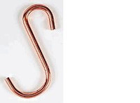 3'' Copper Plated "S" Hook-Set of Four